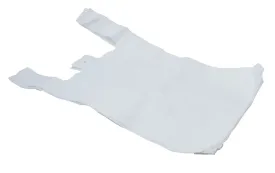 10 x 15 x 8 9mu White Vest Plastic Carrier Bags (Daisy)