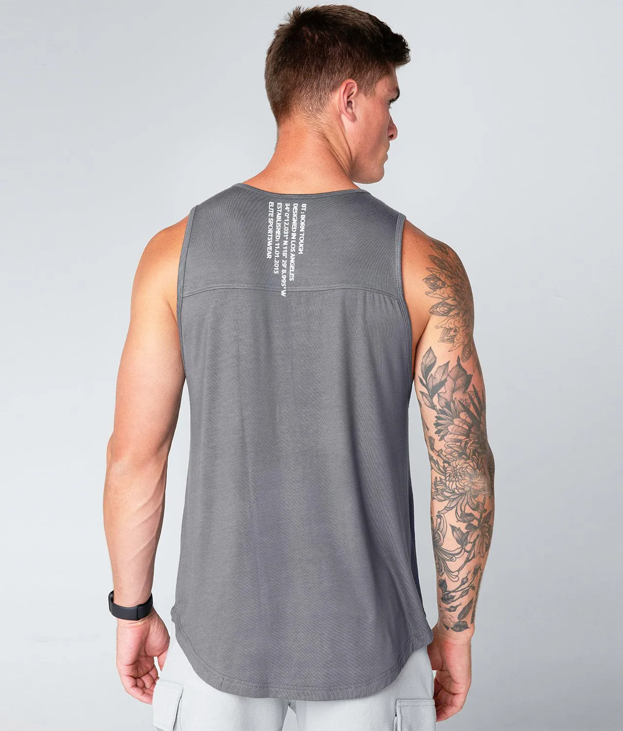 1600 . Viscose Regular-Fit Tank Top - Grey