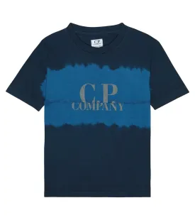 24/1 T-shirt in cotton jersey with tie-dye C print. COMPANY KIDS, multi-colored