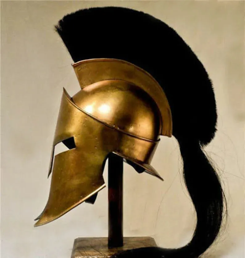 300 movie Great king Leonidas spartan Helmet, fully functional medieval Replica wearable helmet, solid steel with inner leather liner Helmet