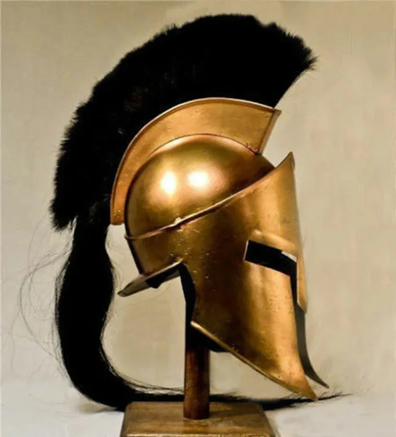 300 movie Great king Leonidas spartan Helmet, fully functional medieval Replica wearable helmet, solid steel with inner leather liner Helmet