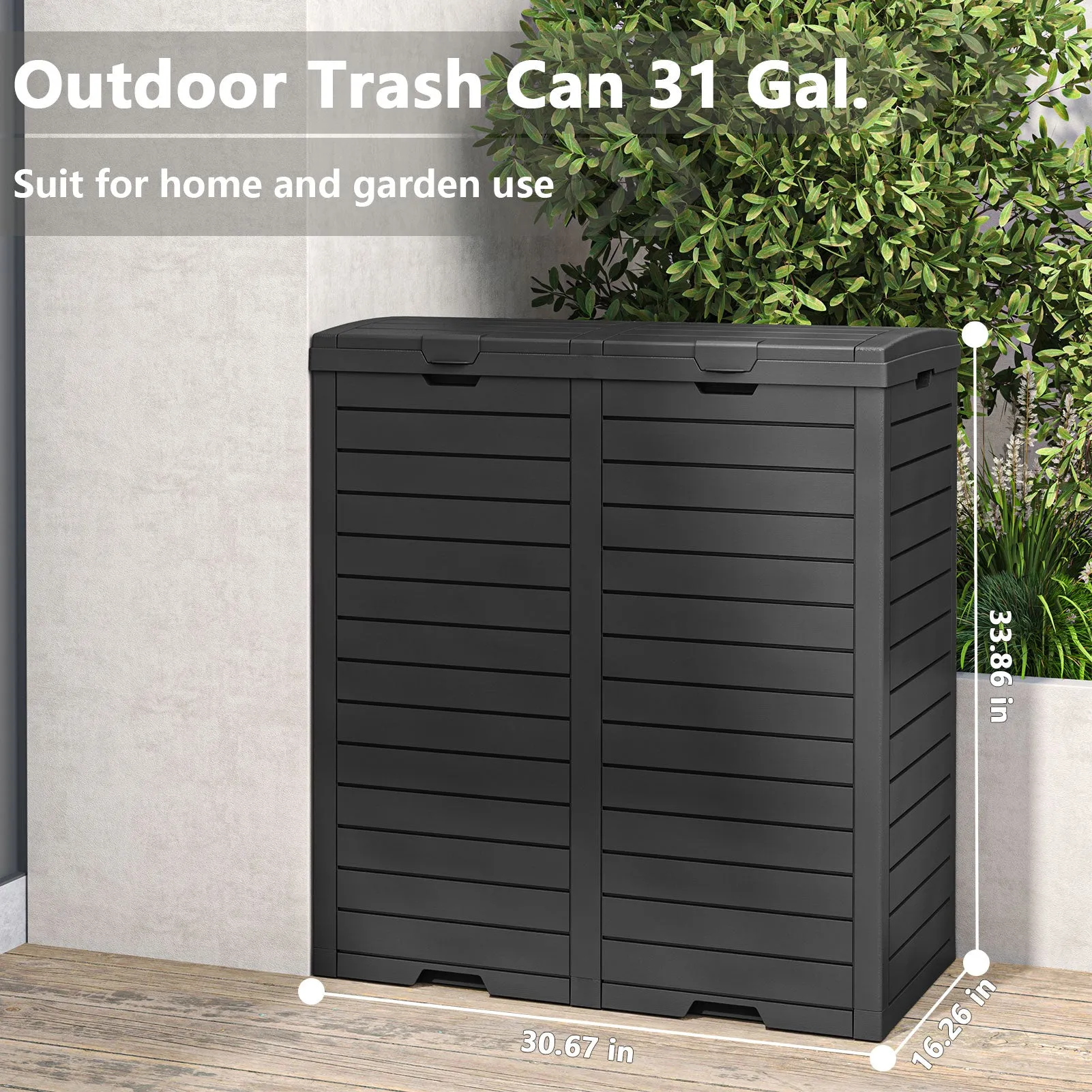 31-62 Gal Outdoor Trash Can