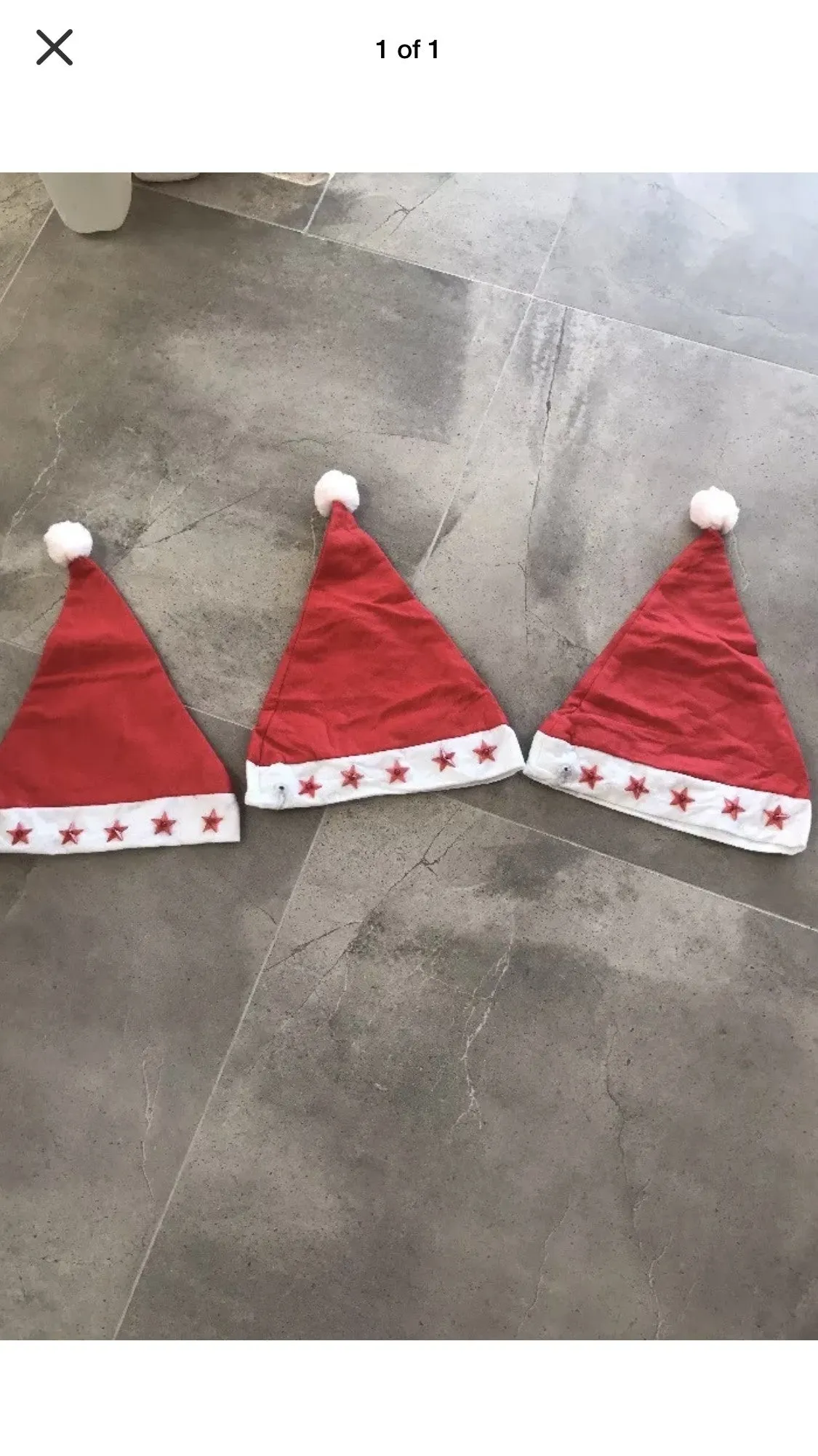 3x Christmas Santa Party Festive hats