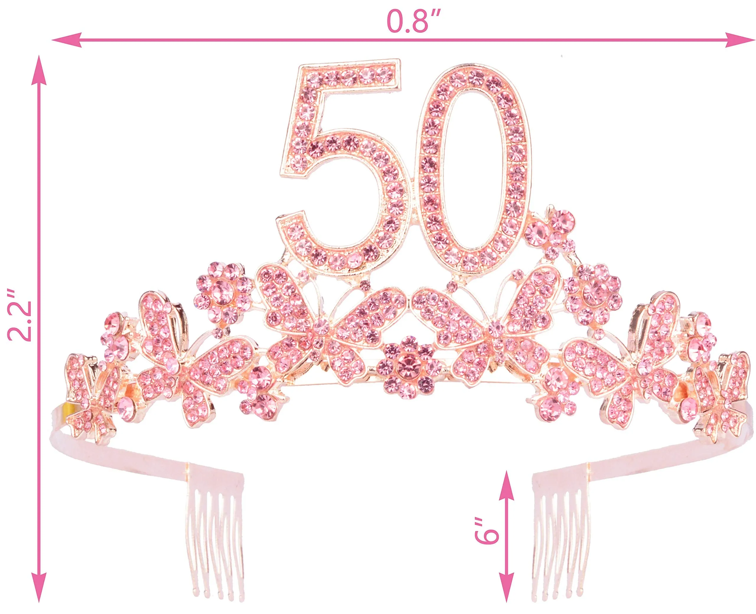 50th Birthday Gifts for Women, 50th Birthday Tiara and Sash, Its My 50th Birthday Sash