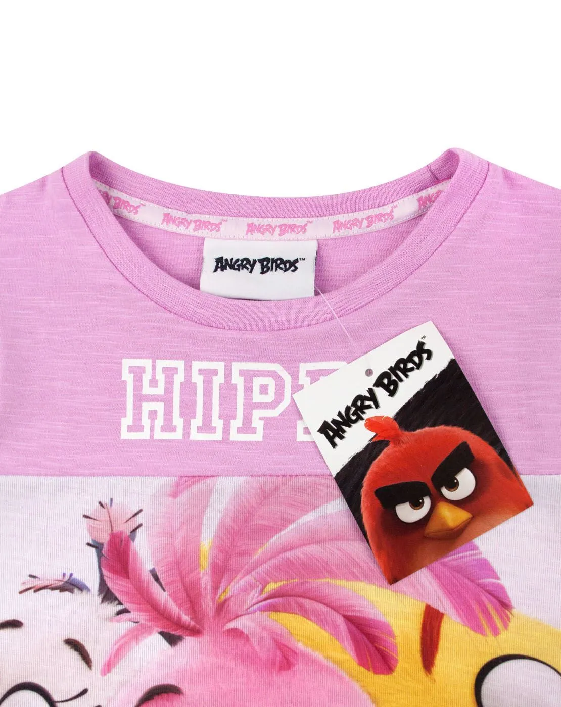 Angry Birds Girls Pink Short Sleeved T-Shirt