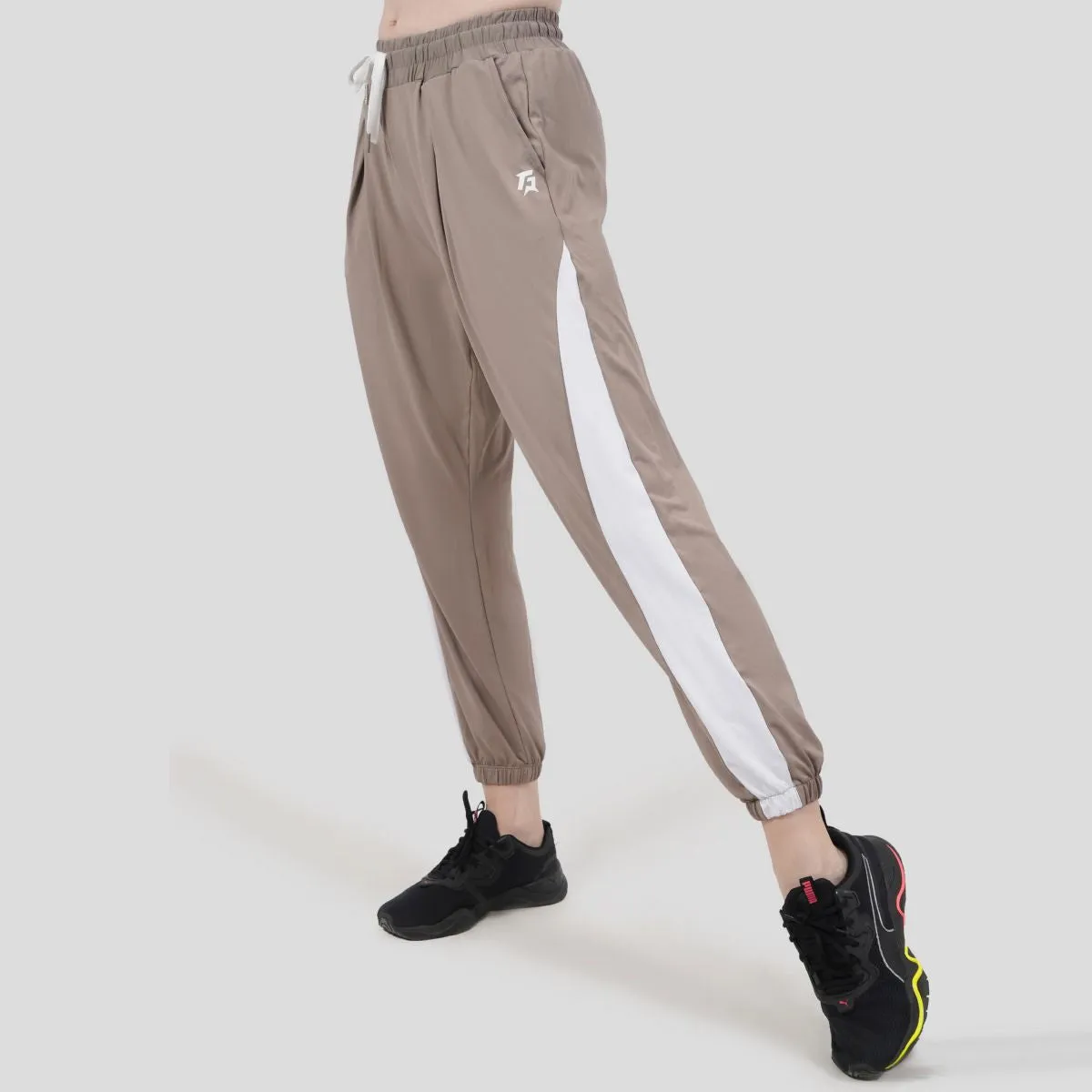 Baggy Joggers (Brown-White)