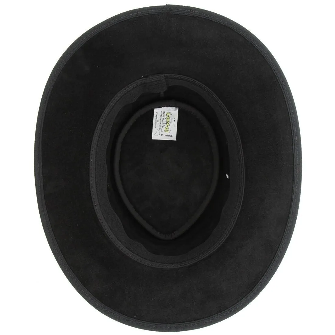 Barmah 1026BL Squashy Full Grain Leather Hat - Black