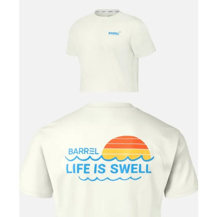 Barrel Men Vibe Sunset S/S Rashguard-IVORY