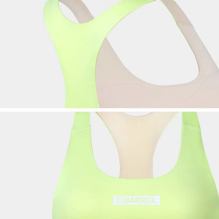 Barrel Women Essential Stitch Bra Top-LIME