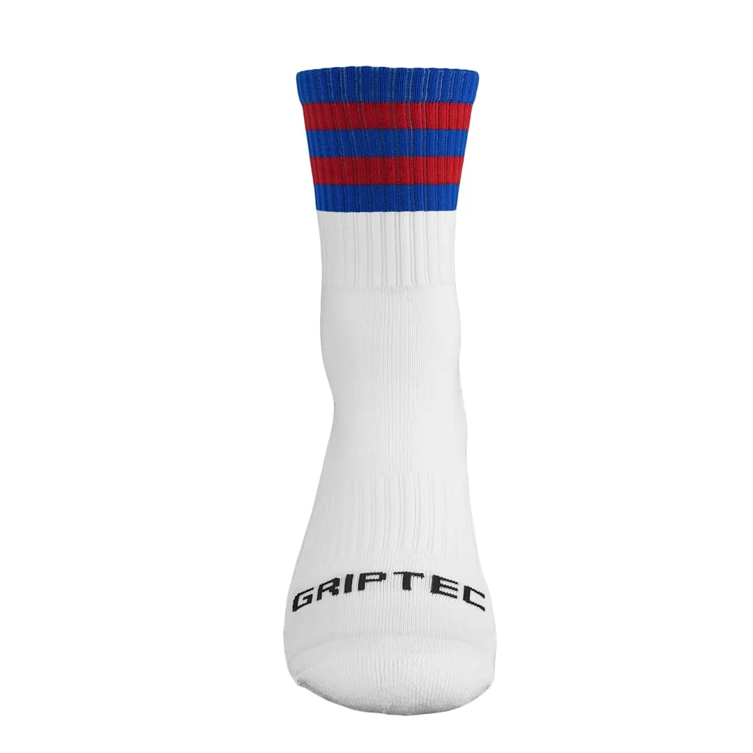 Blue and Red Grip Socks