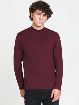 BOATHOUSE LONG SLEEVE MOCK NECK TEE - CLEARANCE