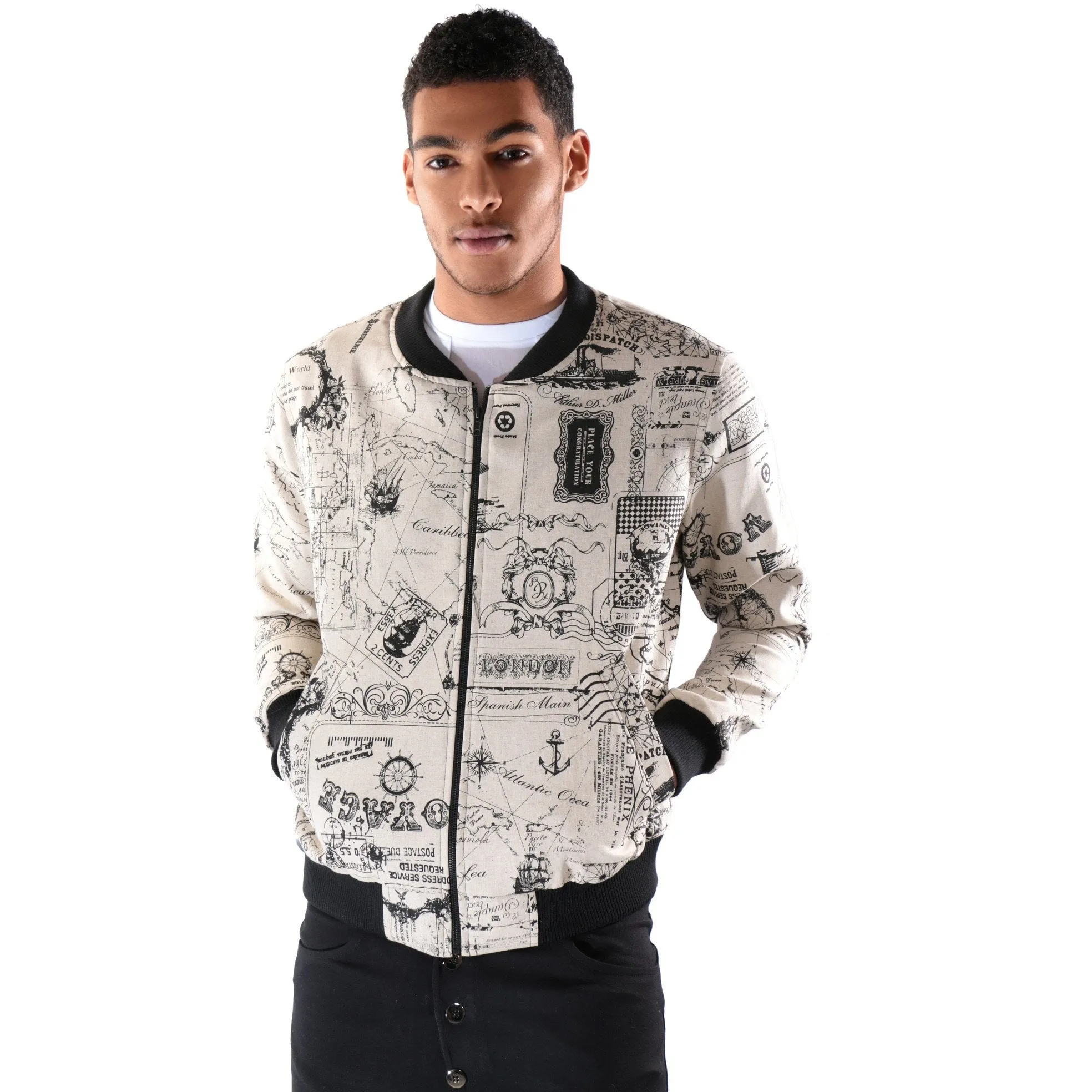 Bomber Jacket with Graphic writings