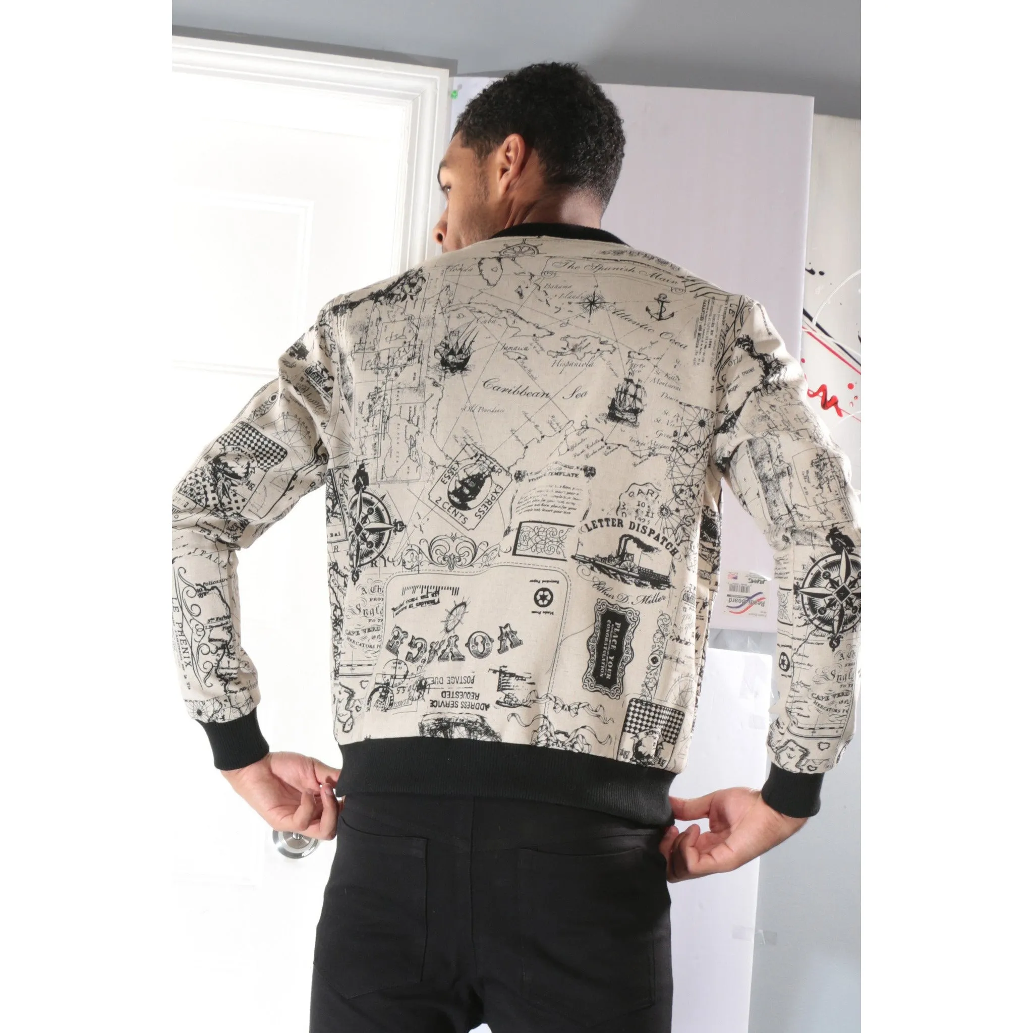 Bomber Jacket with Graphic writings