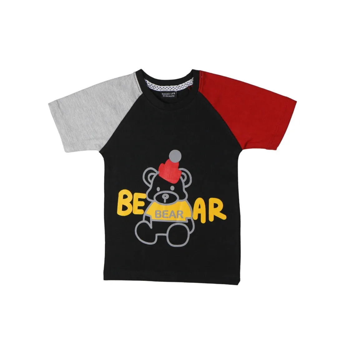 Boys black bear shirt