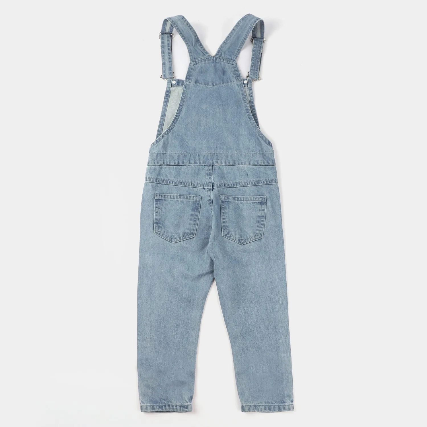 Boys Denim Dungaree One Pocket-LIGHT BLUE