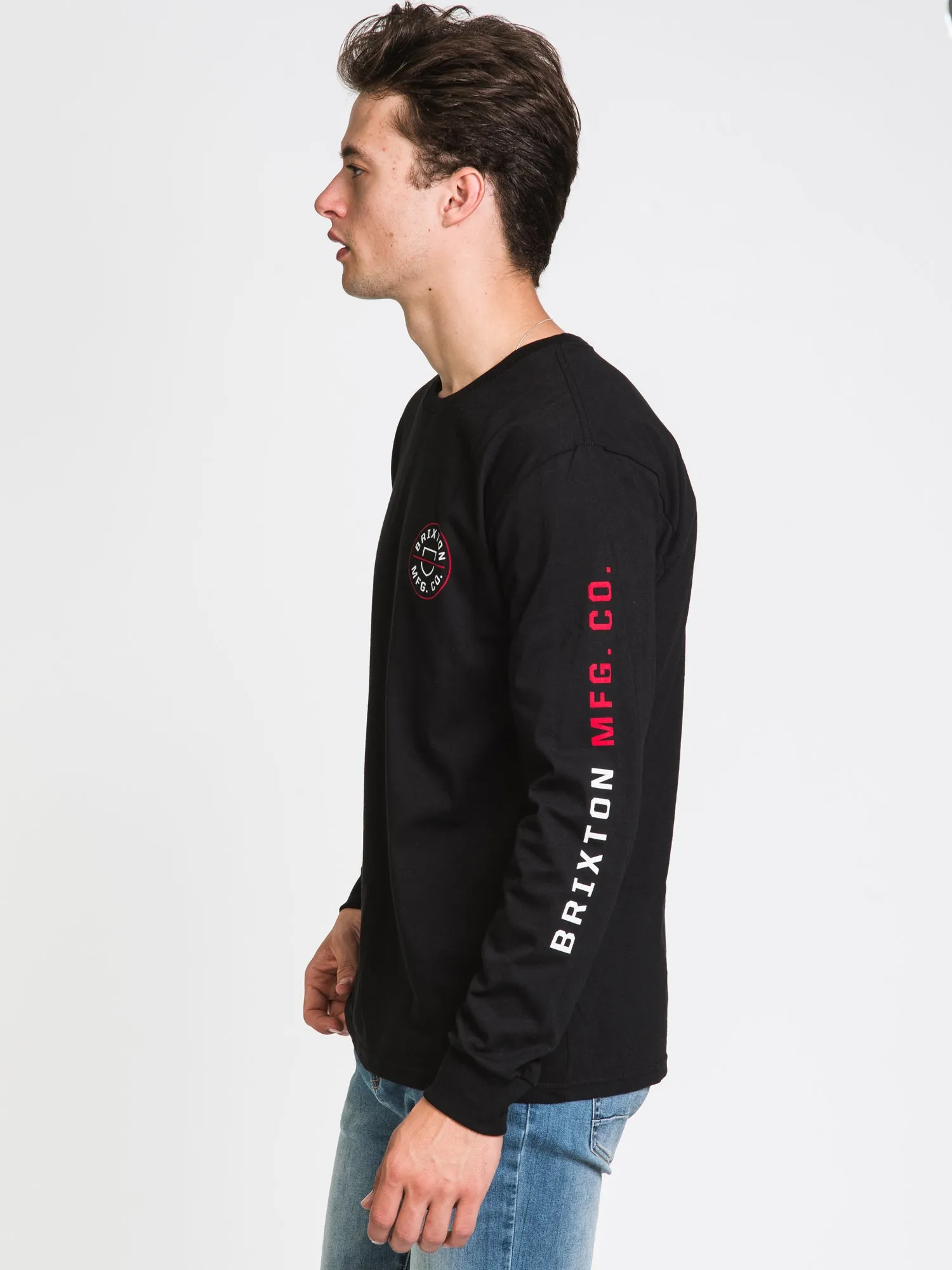 BRIXTON CREST LONG SLEEVE TEE - CLEARANCE