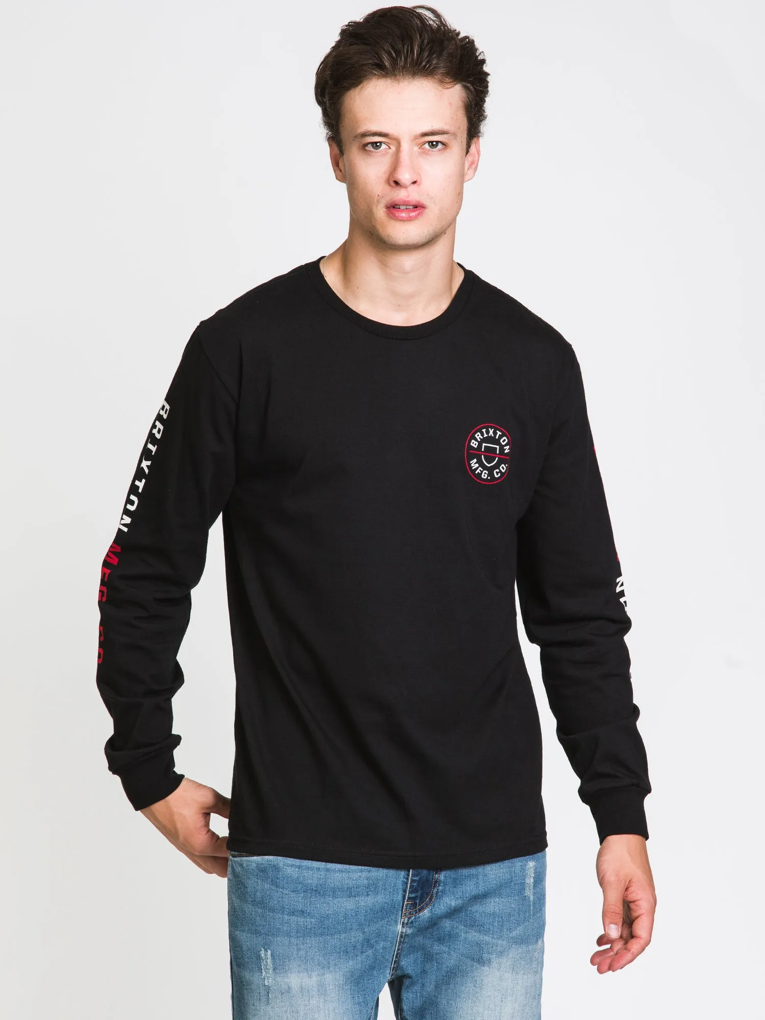 BRIXTON CREST LONG SLEEVE TEE - CLEARANCE