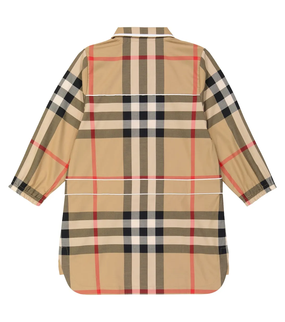 Burberry Kids vintage check shirt dress, beige