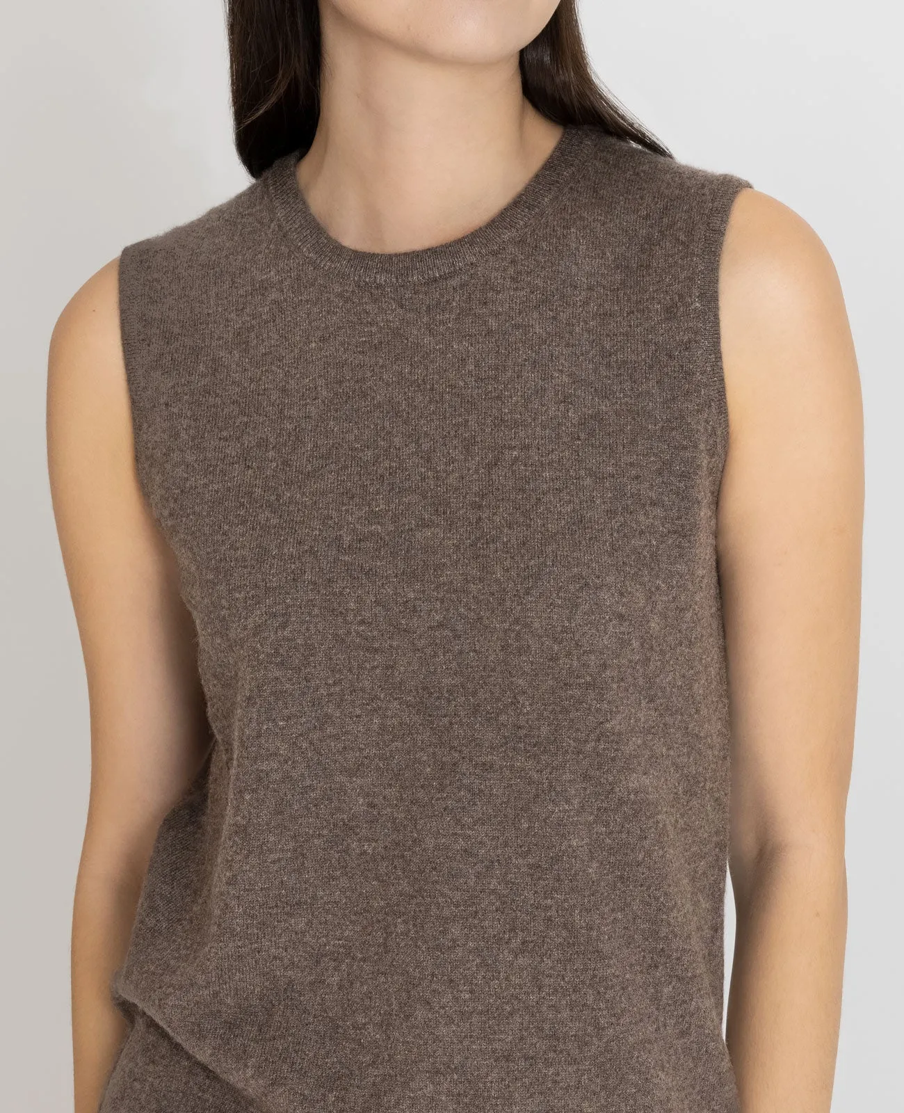 Cashmere Crew Neck Vest