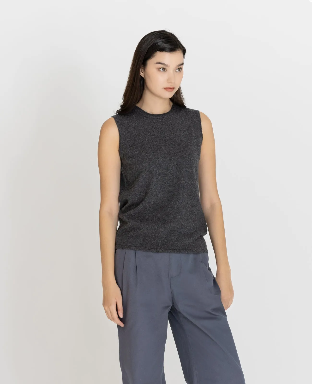 Cashmere Crew Neck Vest