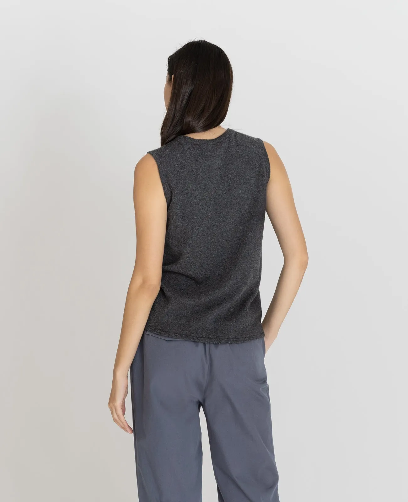 Cashmere Crew Neck Vest