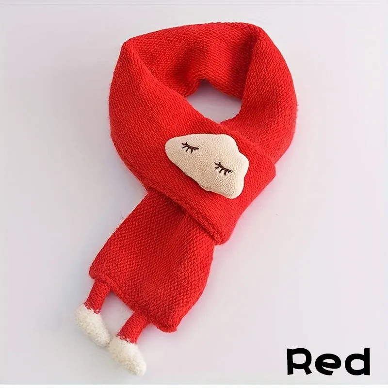 Children's Scarf, Girls Warm Knitted Scarf, Cute Cloud Neck Scarf For Autumn And Winter Kids Scarf Soft Warm Knit Neck Warmer Winter Classic Scarf For Boys Girls