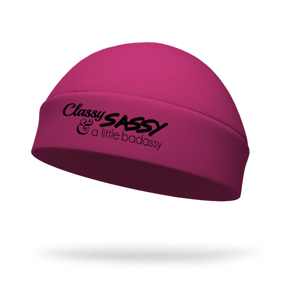 Classy Sassy and a Little Badassy Wicking Regular Hat - Black Logo