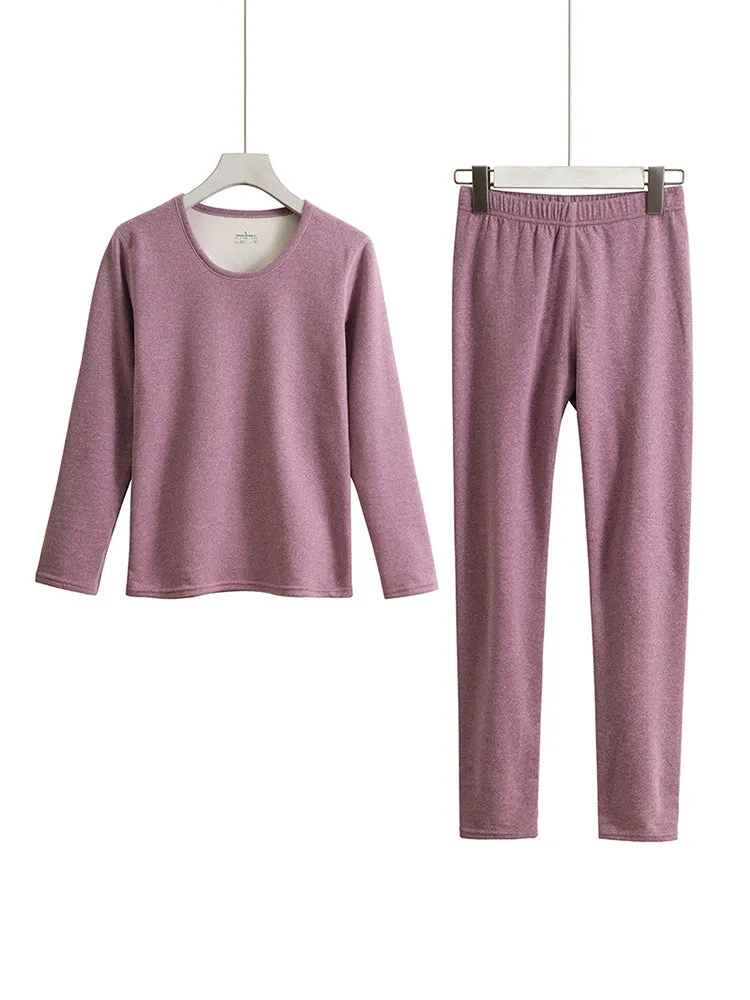 Couple Heating Fleece Thickening Pajamas Set