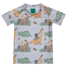 Dino Riders Grey Swim Shirt