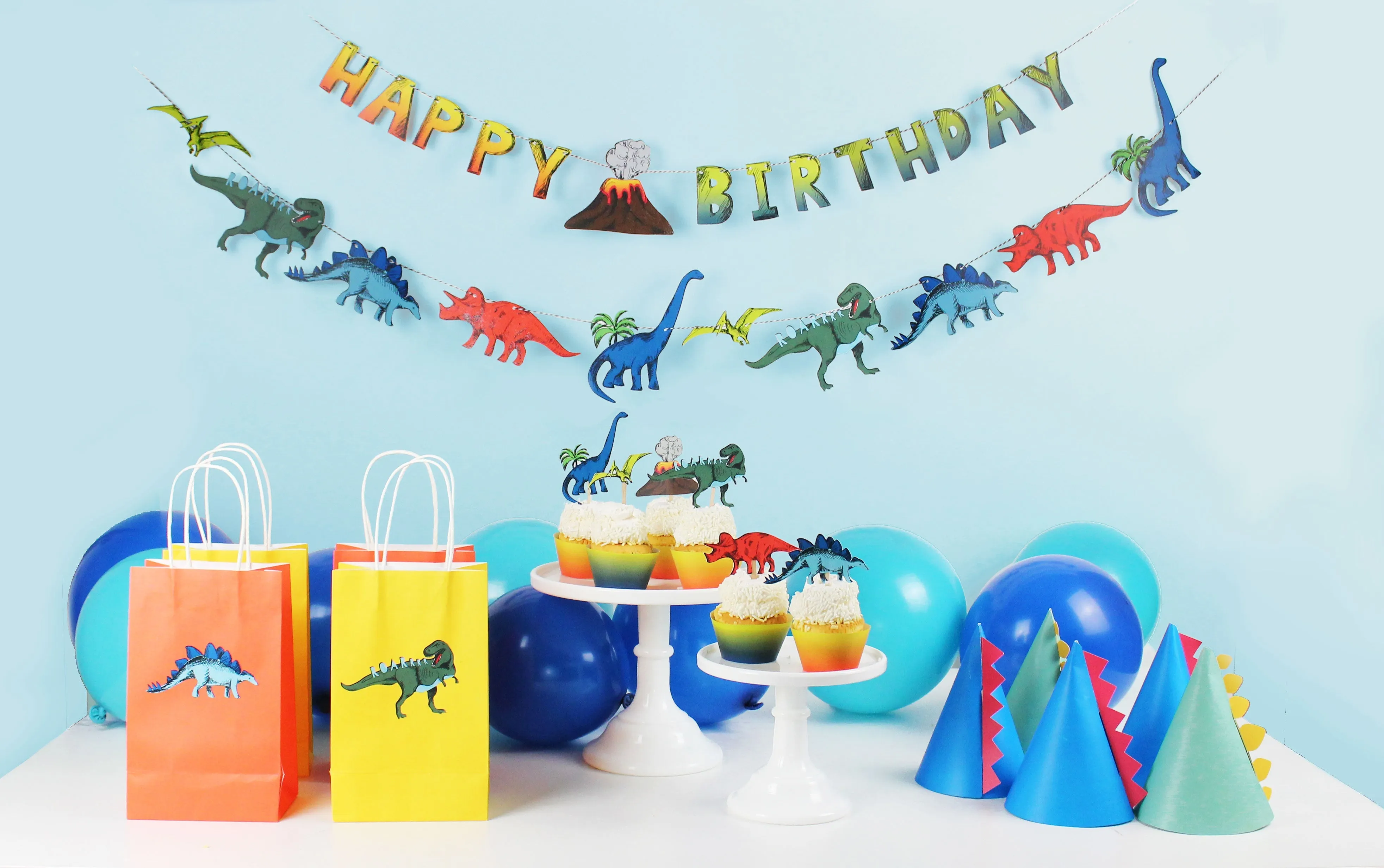 Dinosaur Party Hats, 12 Ct