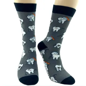 FLOSS-OME TOOTH PRINT SOCKS