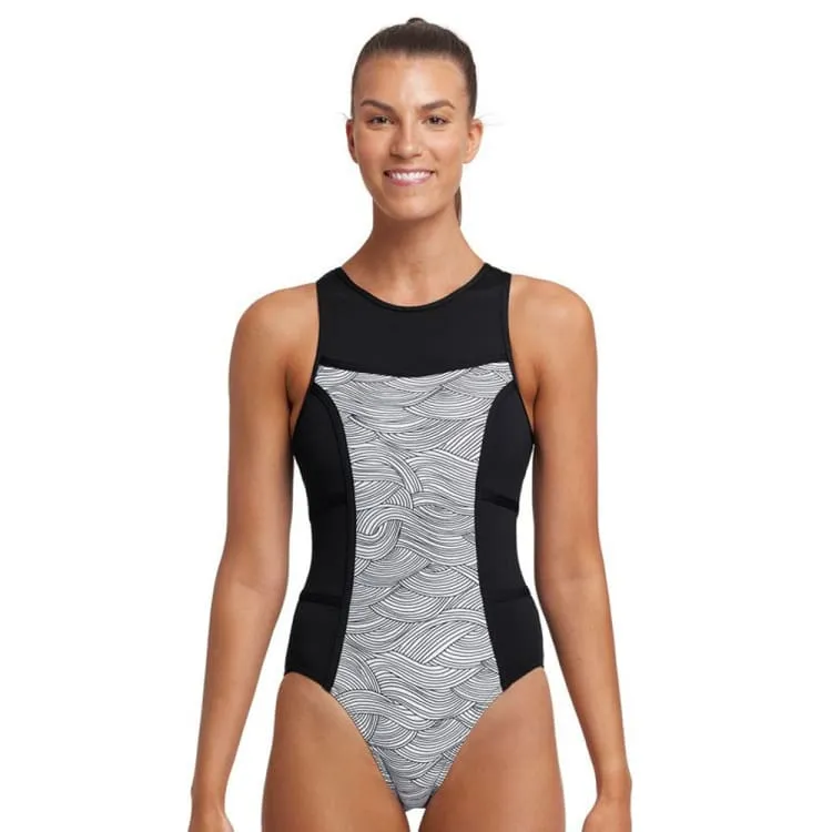 Funkita Women Hi Flyer One Piece-Ice Current