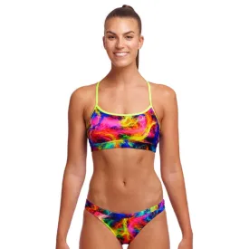 Funkita Women Swim Crop Top-Solar Flares