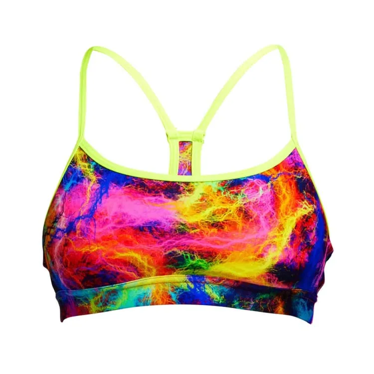 Funkita Women Swim Crop Top-Solar Flares