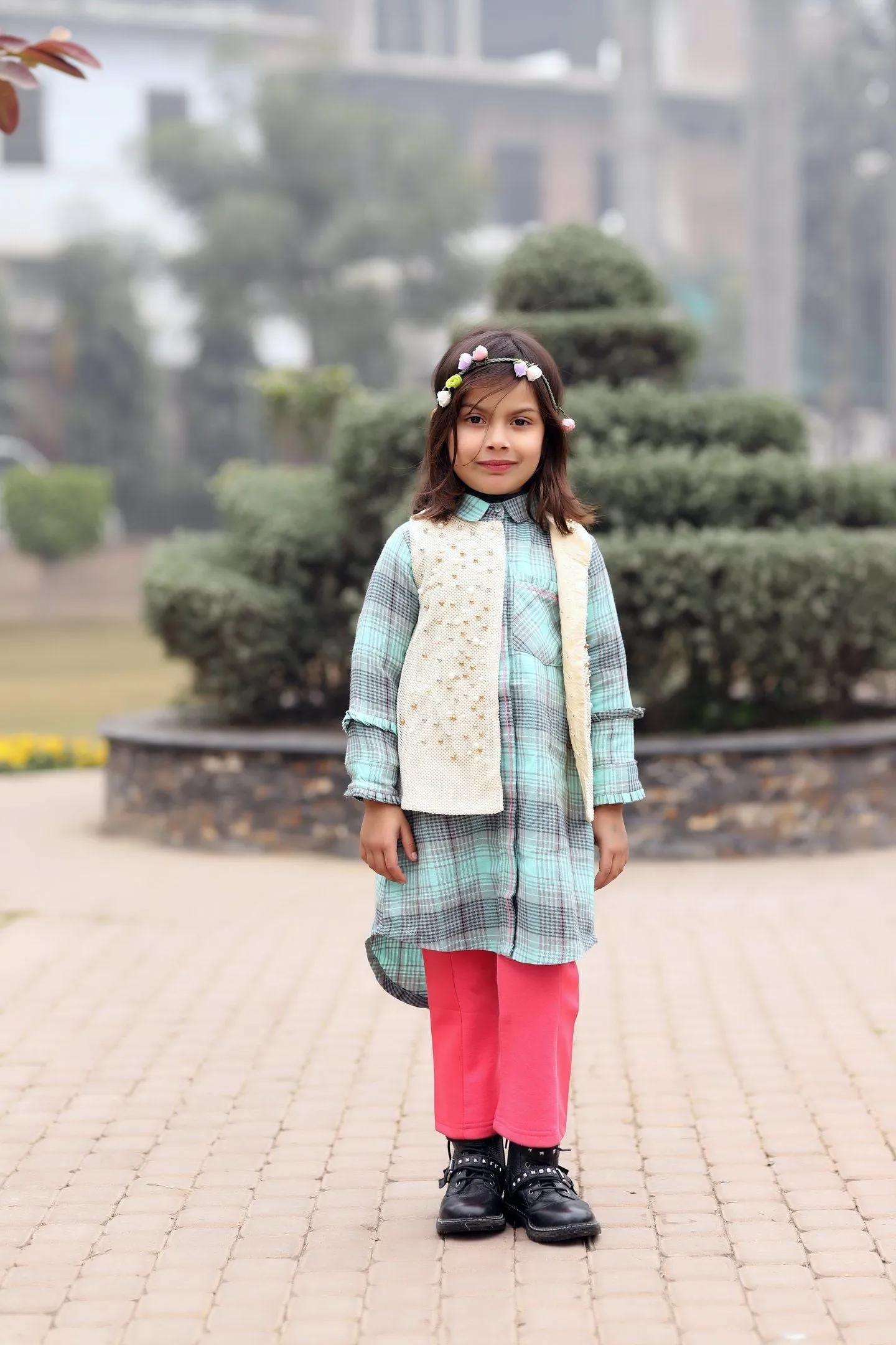 Girls green kurta