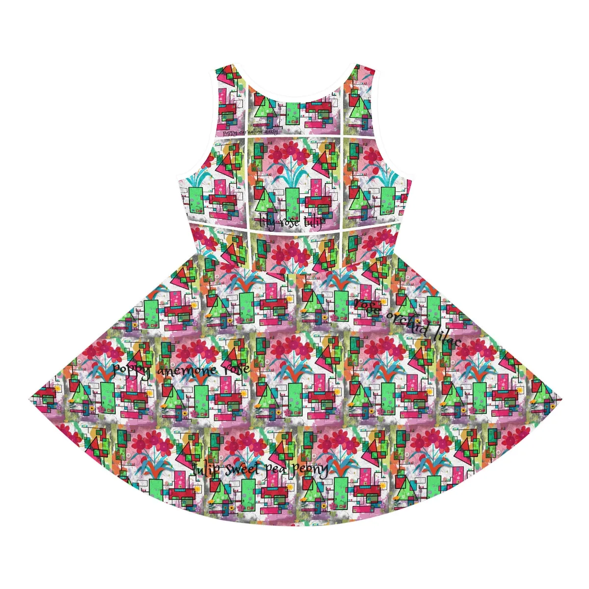 Girls' Sleeveless Sundress (AOP) PICKING FLOWERS