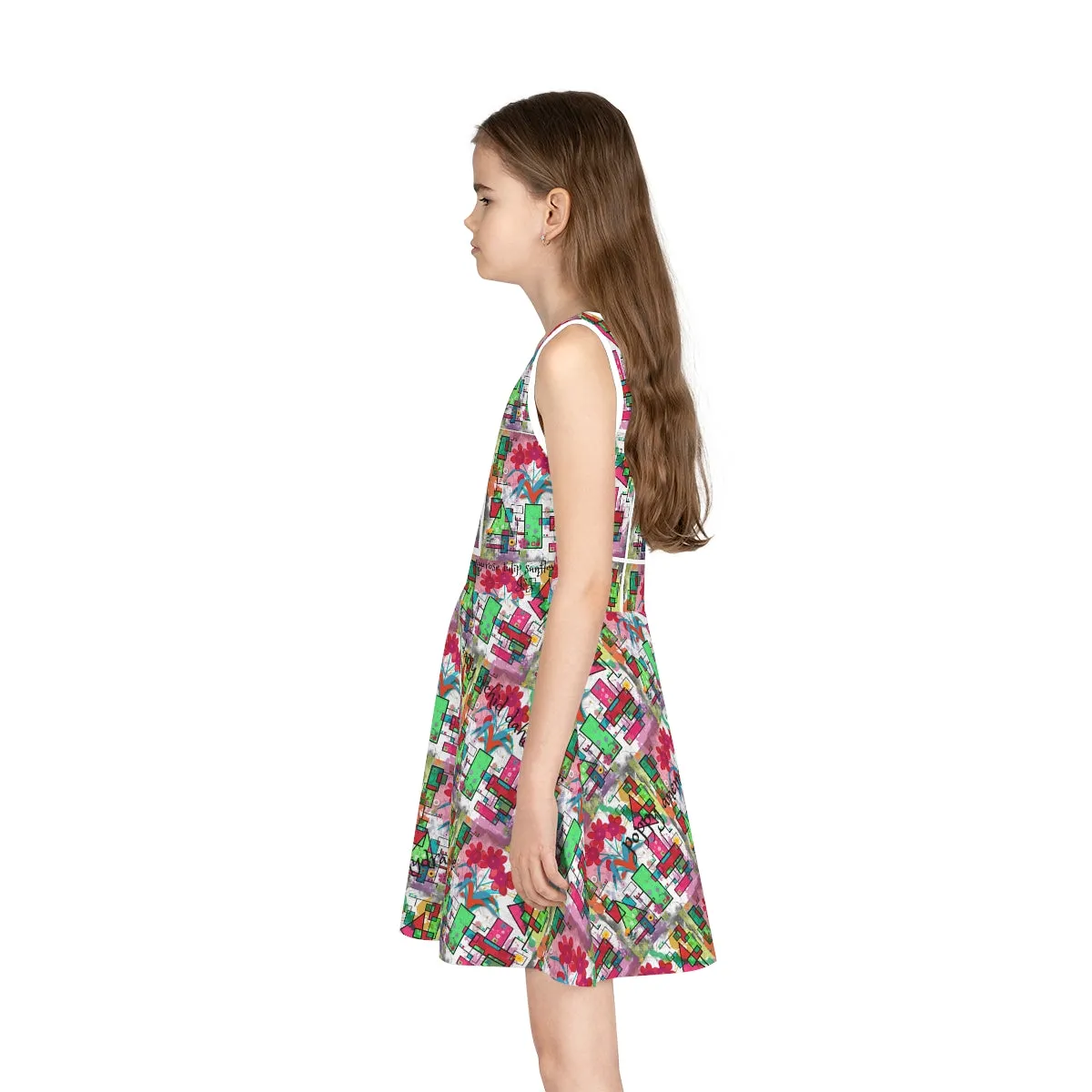 Girls' Sleeveless Sundress (AOP) PICKING FLOWERS