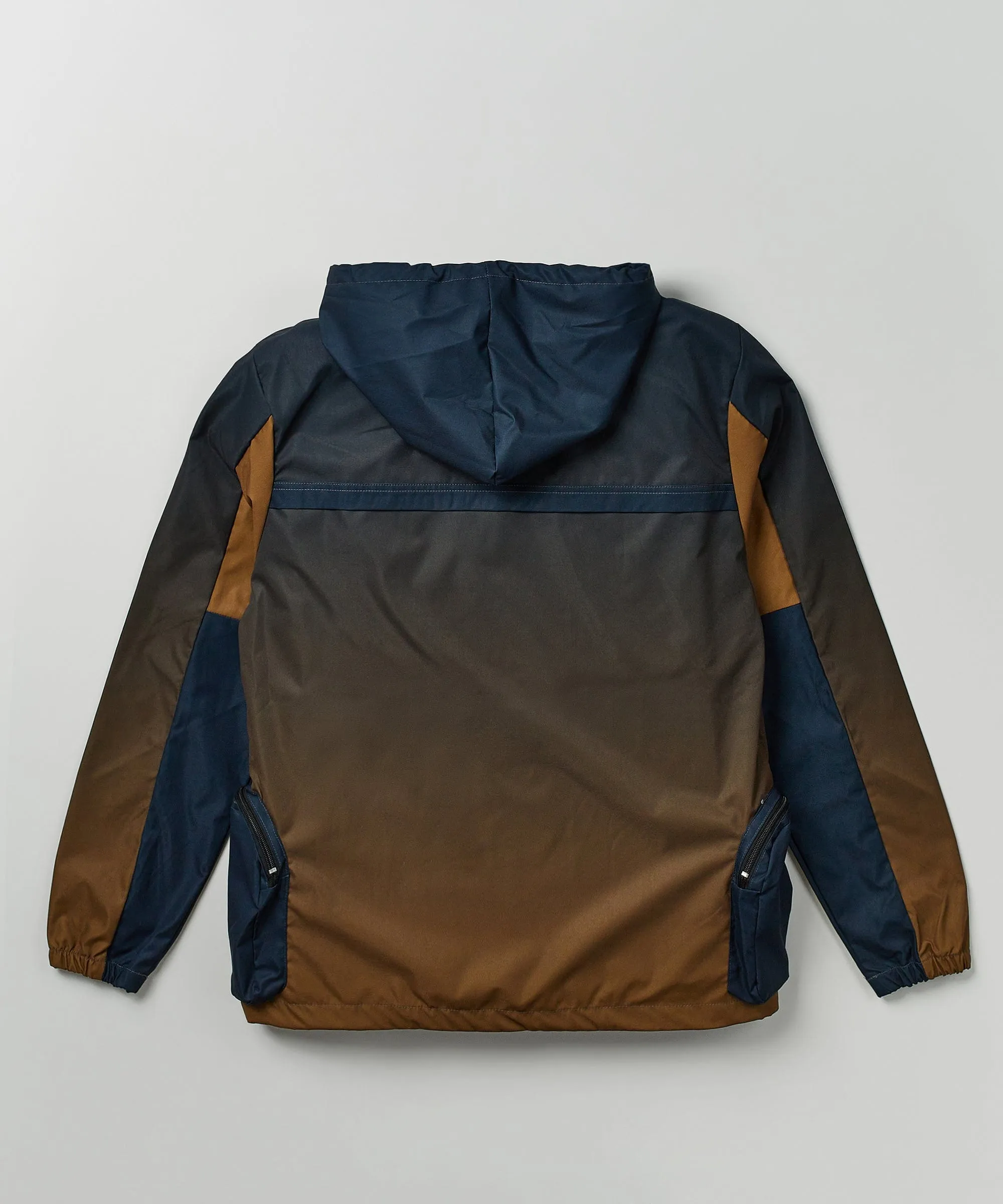 Gradient Nylon Utility Hoodie - Navy