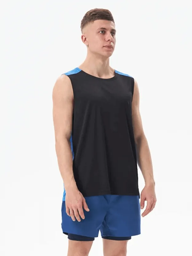 Gym Breathable Double Color Tank Top for Men - SF1813