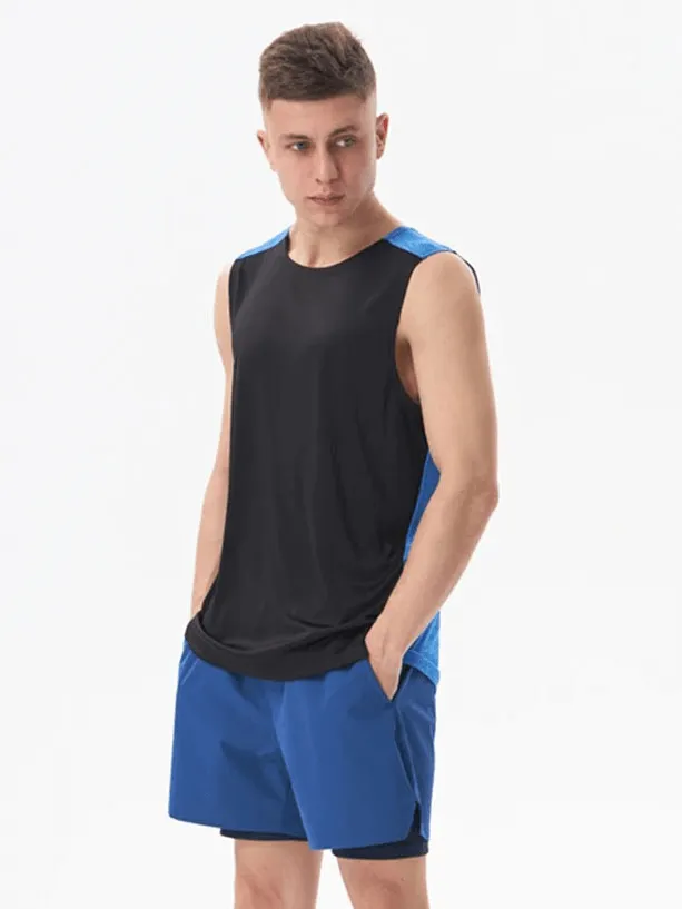 Gym Breathable Double Color Tank Top for Men - SF1813