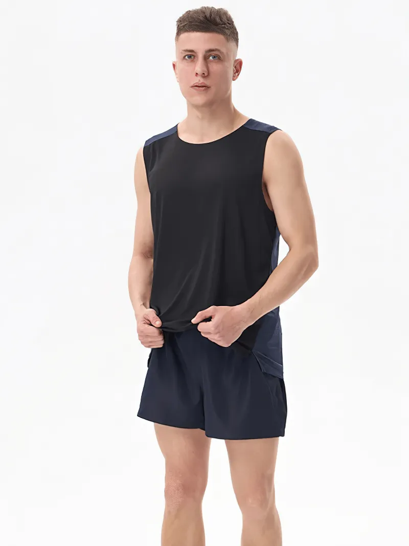 Gym Breathable Double Color Tank Top for Men - SF1813