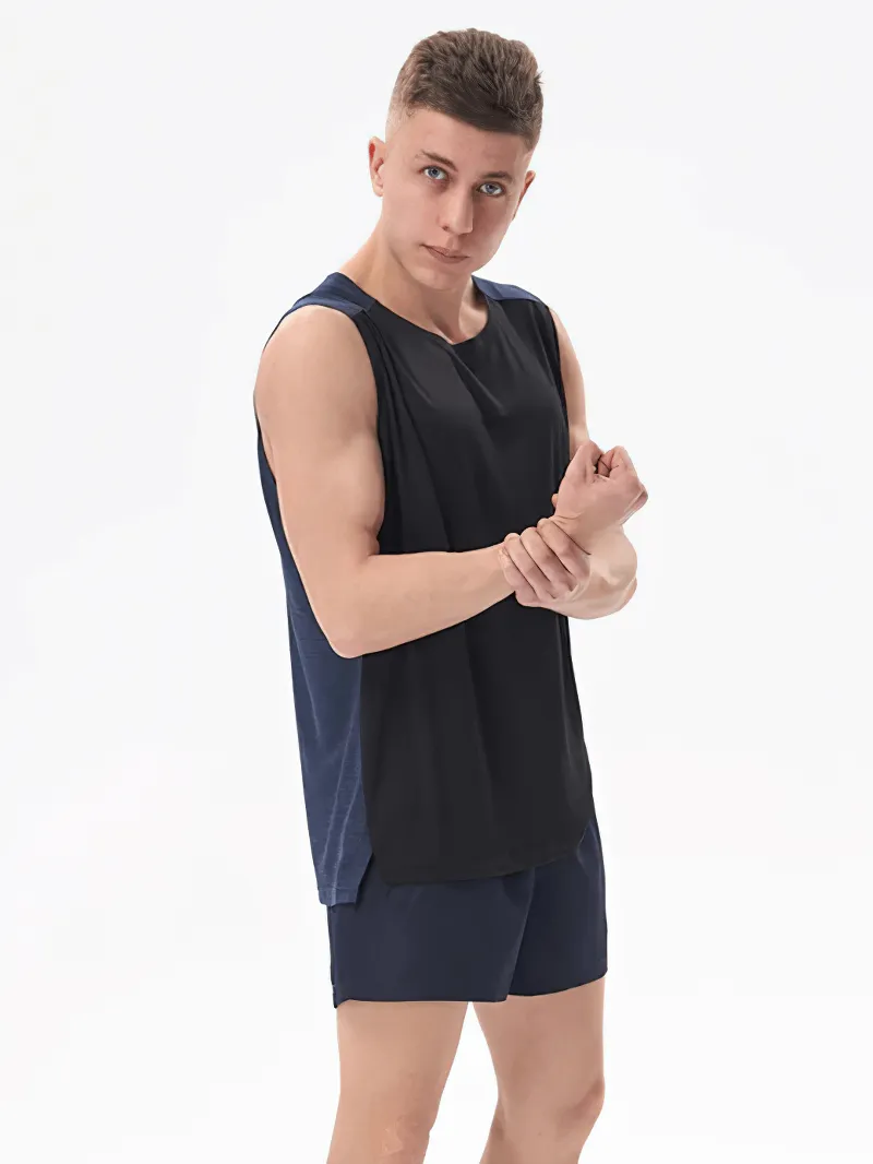 Gym Breathable Double Color Tank Top for Men - SF1813