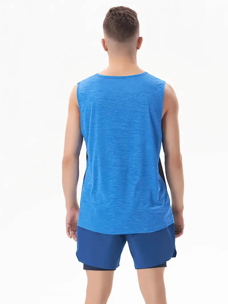 Gym Breathable Double Color Tank Top for Men - SF1813