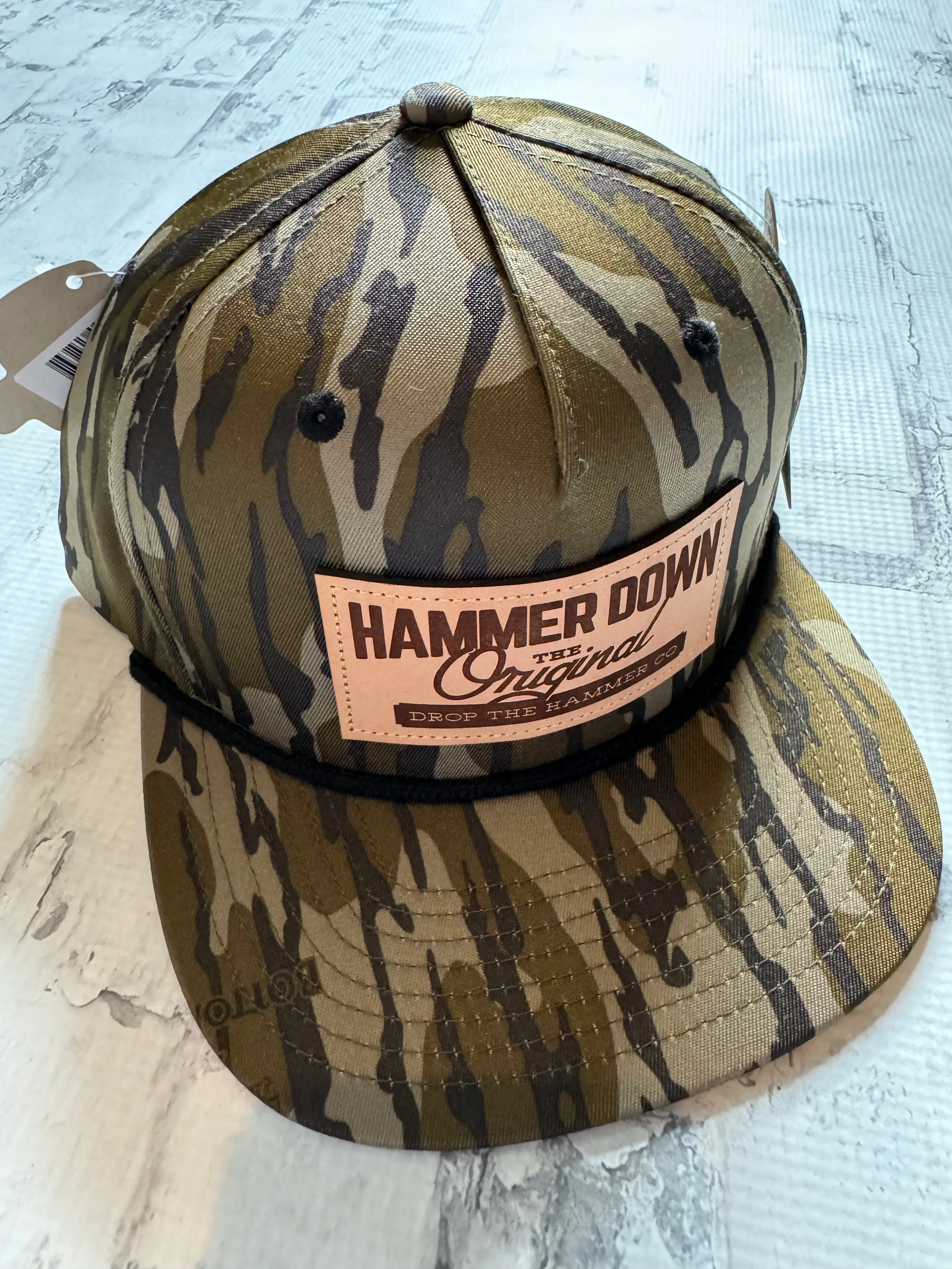 Hammer Down “OG DTH" Hat - Stripe Camo with Black Rope