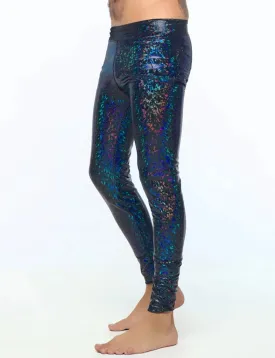 HOLOGRAPHIC MEGGINGS - BLACK