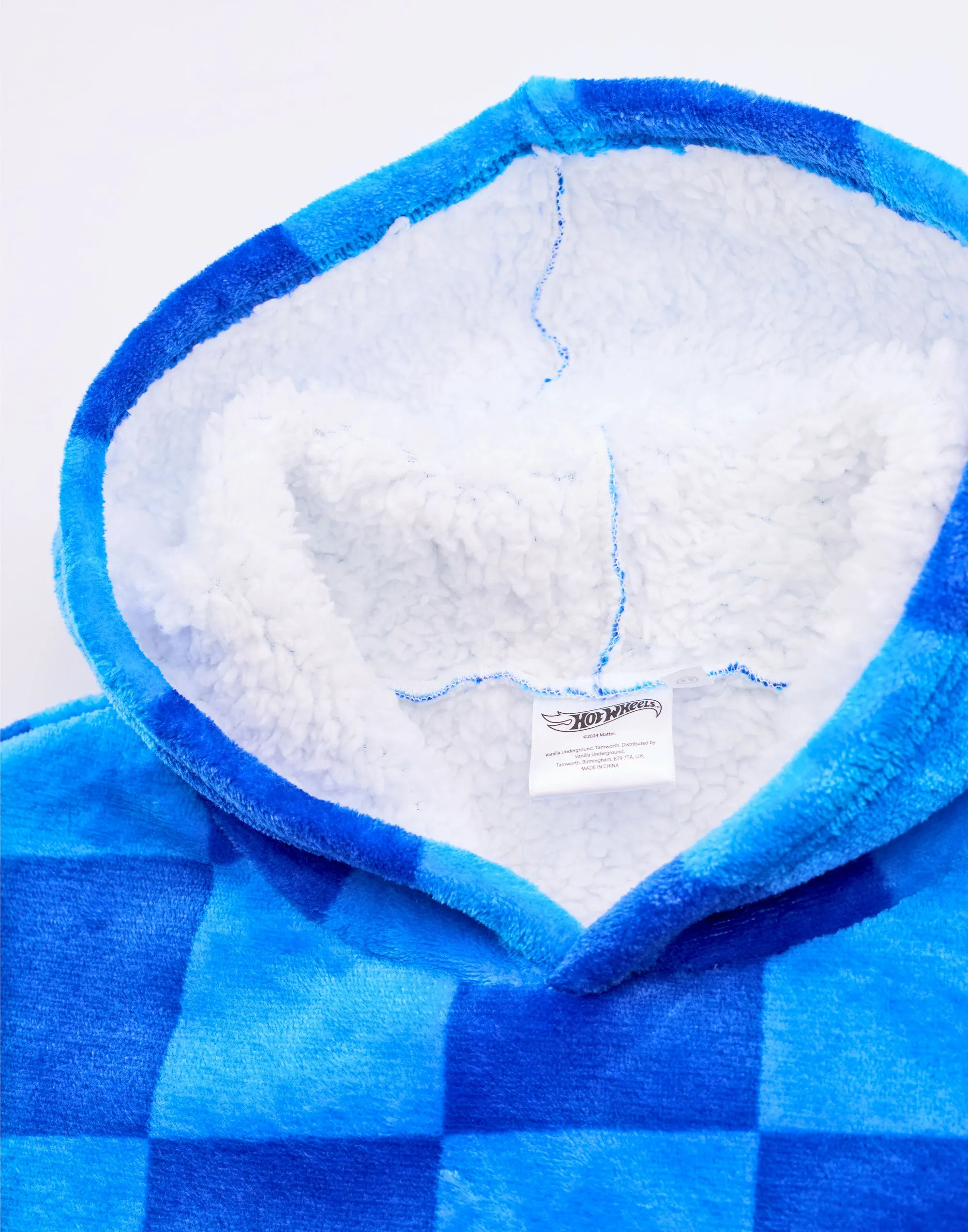 Hot Wheels Car Pocket Boys Blue Blanket Hoodie