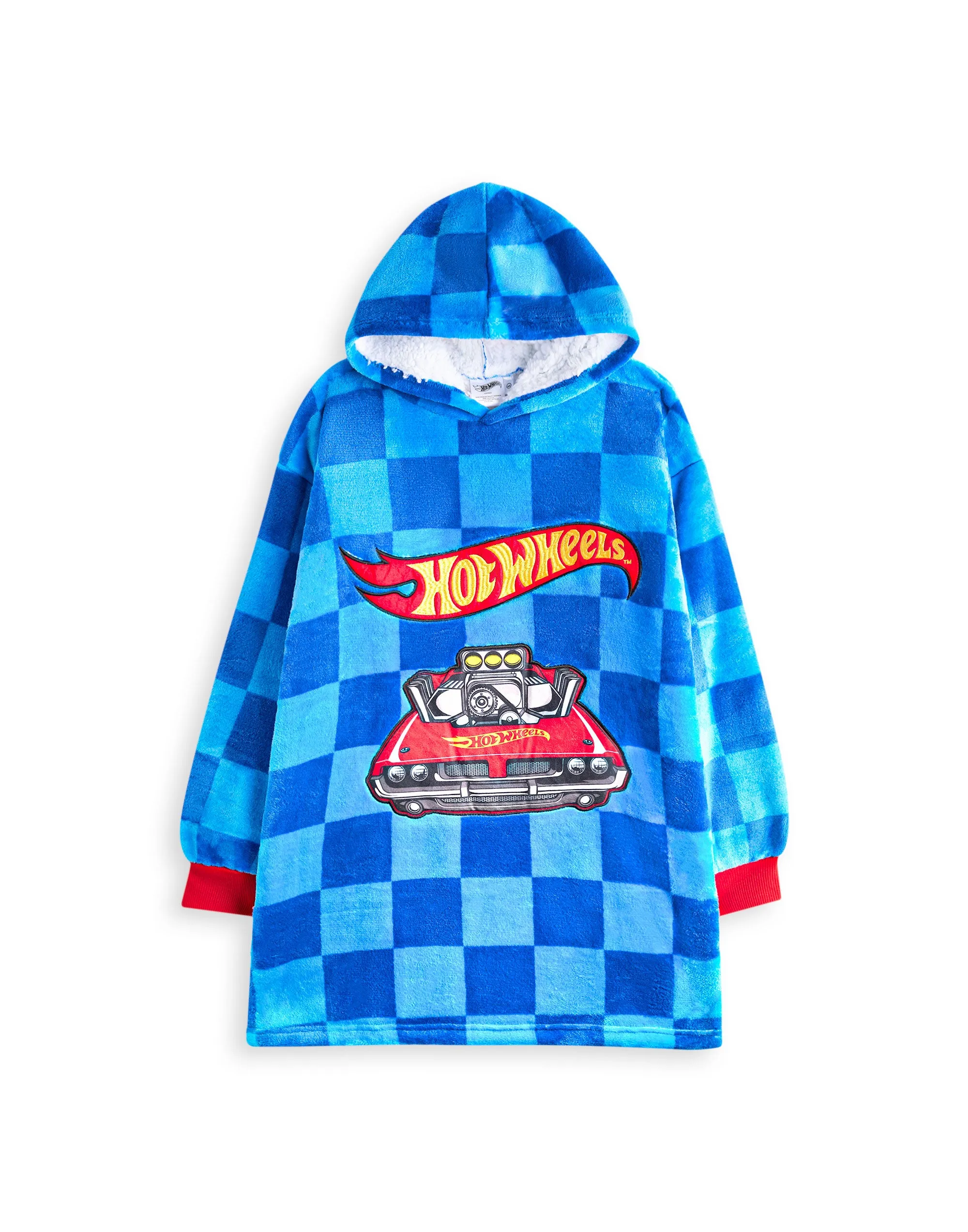 Hot Wheels Car Pocket Boys Blue Blanket Hoodie