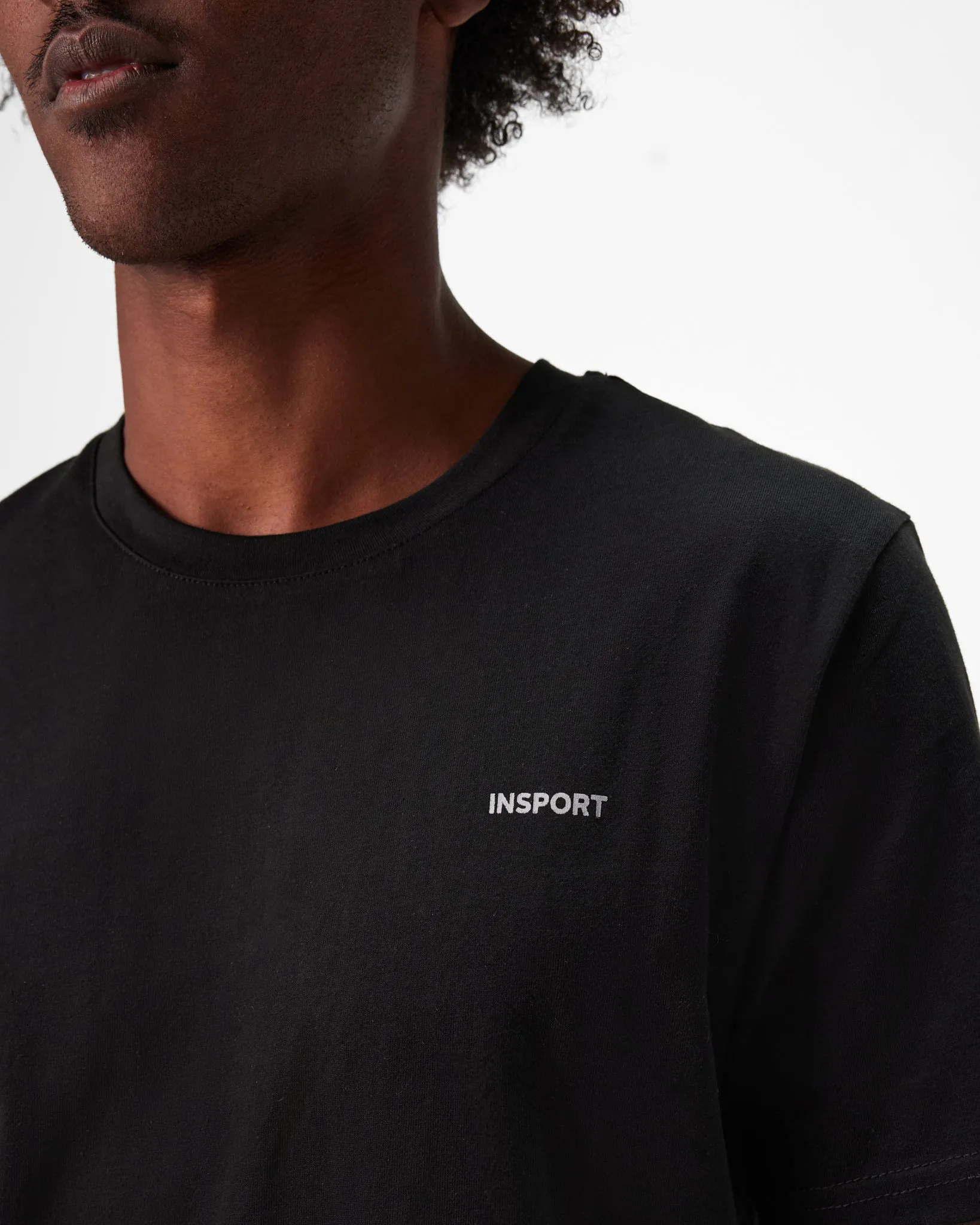 INSPORT MEN'S CLASSIC BLACK TEE