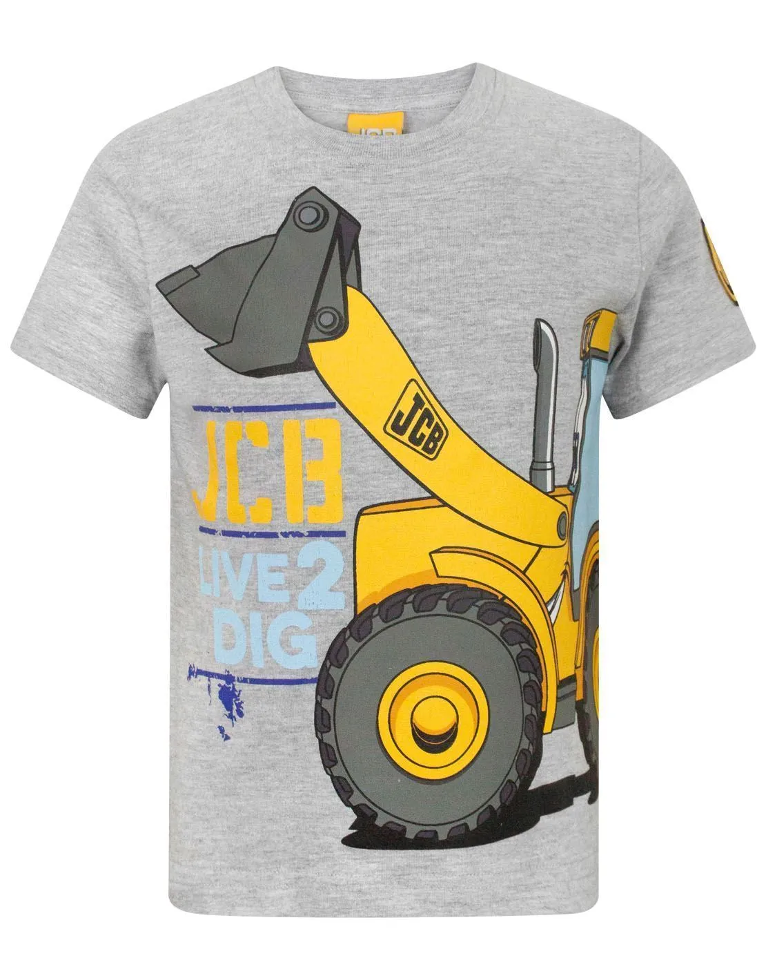 JCB Boys Grey Short Sleeved T-Shirt