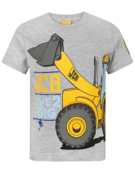 JCB Unisex Kids Grey Short Sleeved T-Shirt